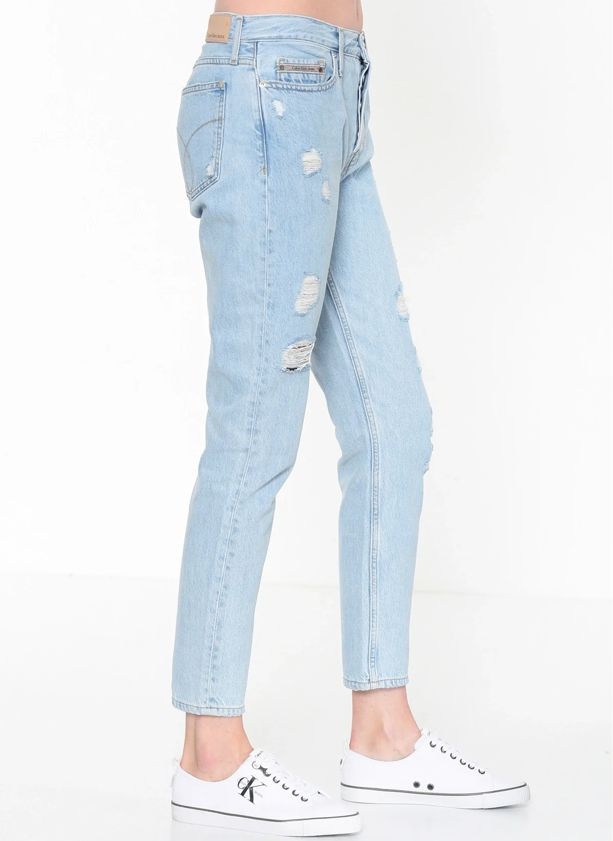 Calvin Klein Jeans - High Waist Ripped Straight Jeans - Image 3