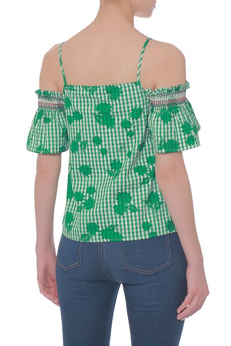 Tommy Hilfiger -Checked Shoulder Top - Image 6