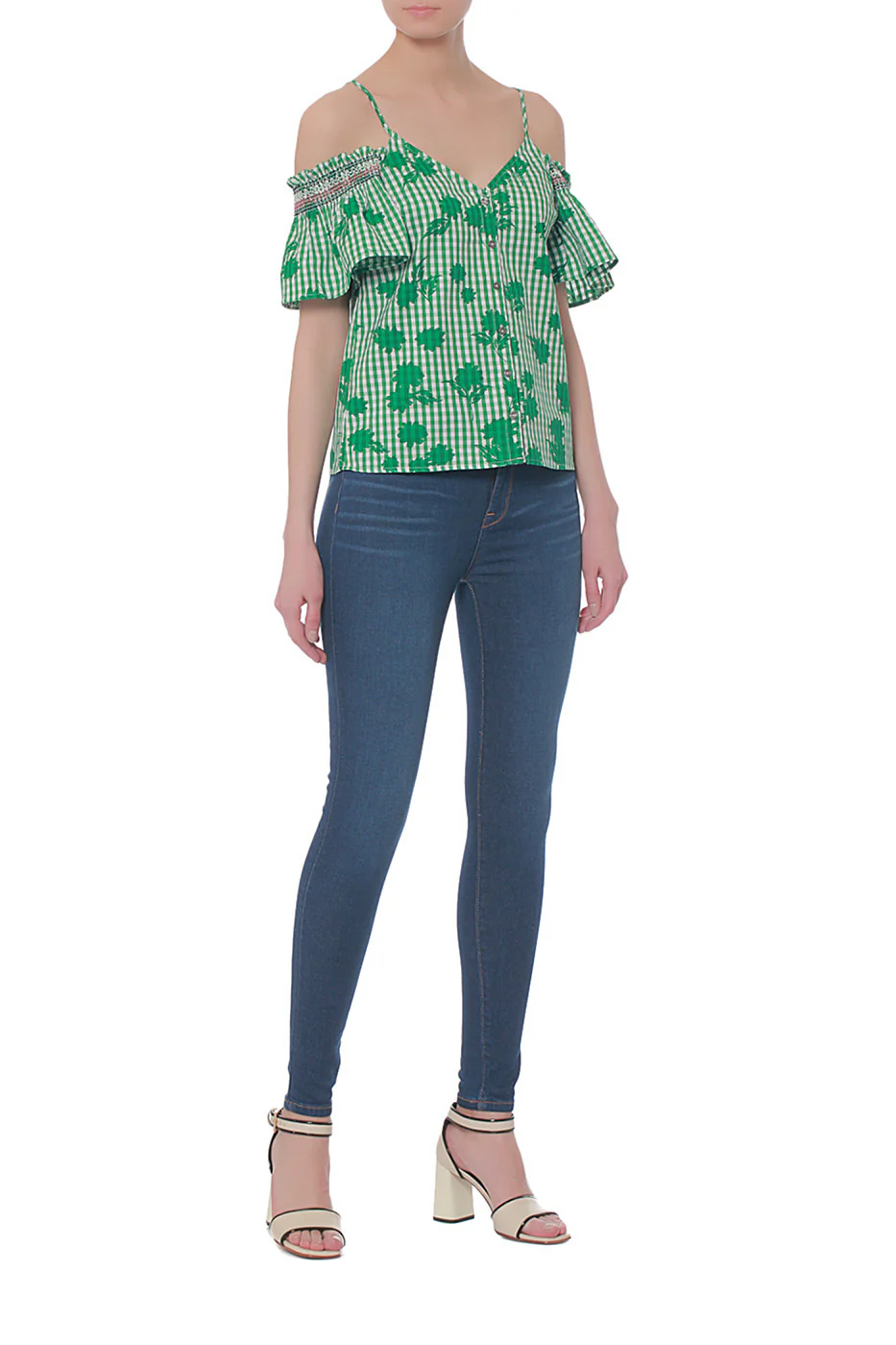Tommy Hilfiger -Checked Shoulder Top - Image 7