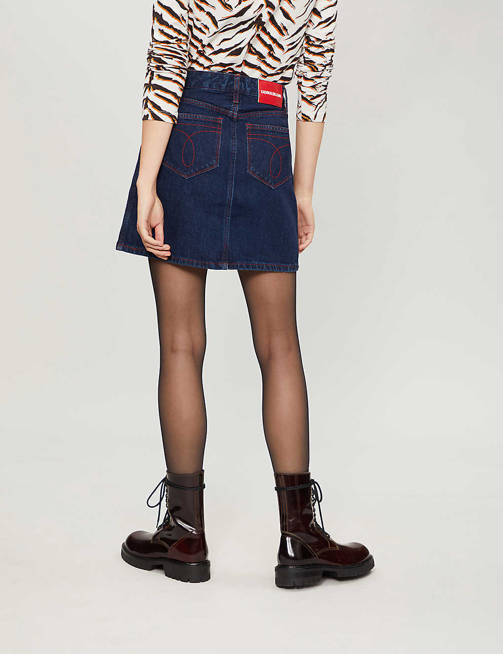 Calvin Klein Jeans - Mini Skirt Contrast Stitch - Image 5
