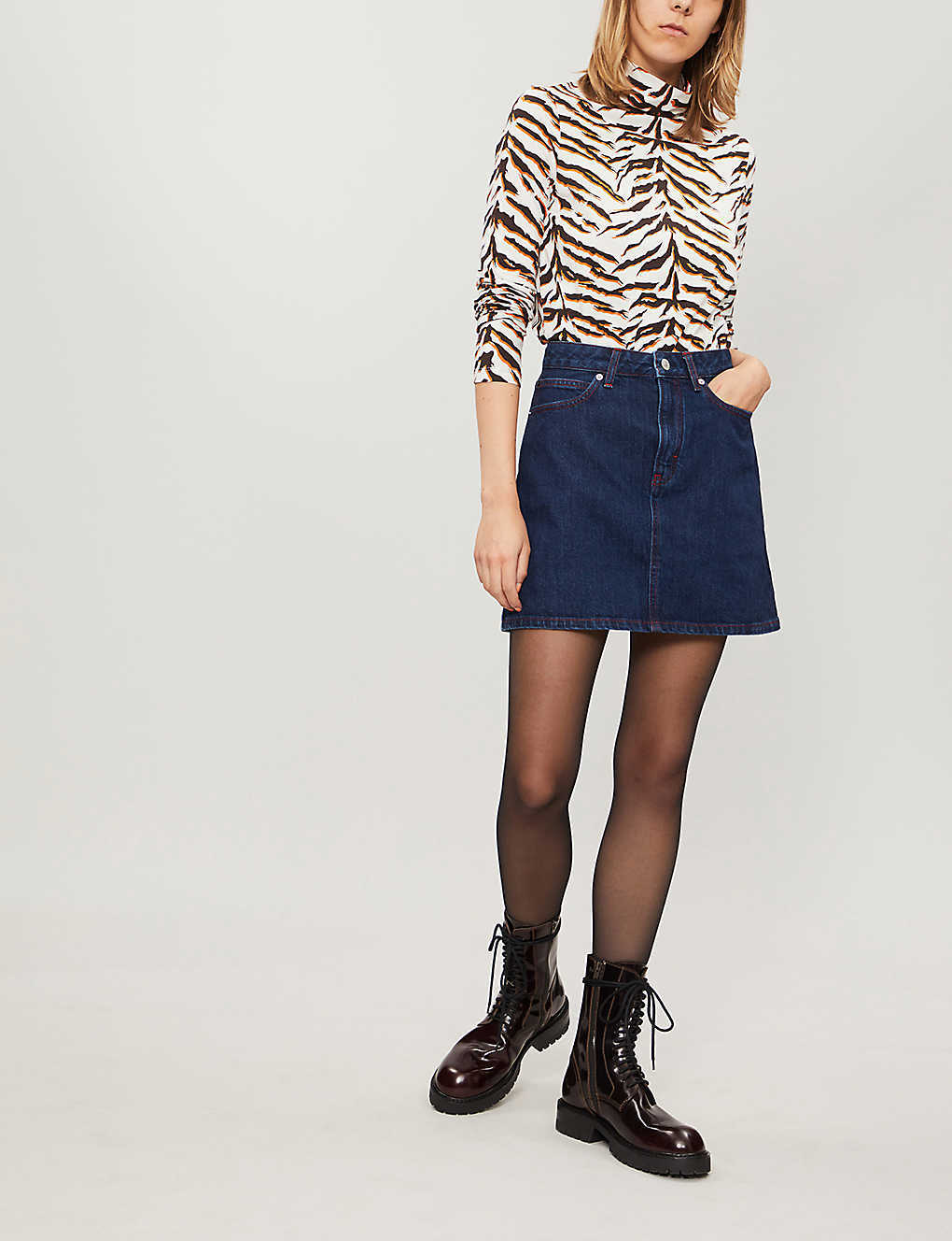 Calvin Klein Jeans - Mini Skirt Contrast Stitch - Image 6