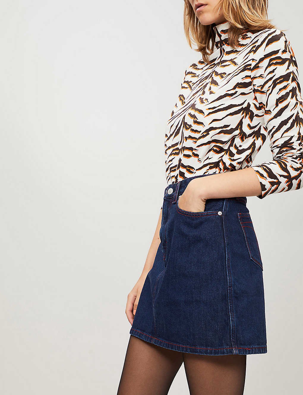 Calvin Klein Jeans - Mini Skirt Contrast Stitch - Image 8