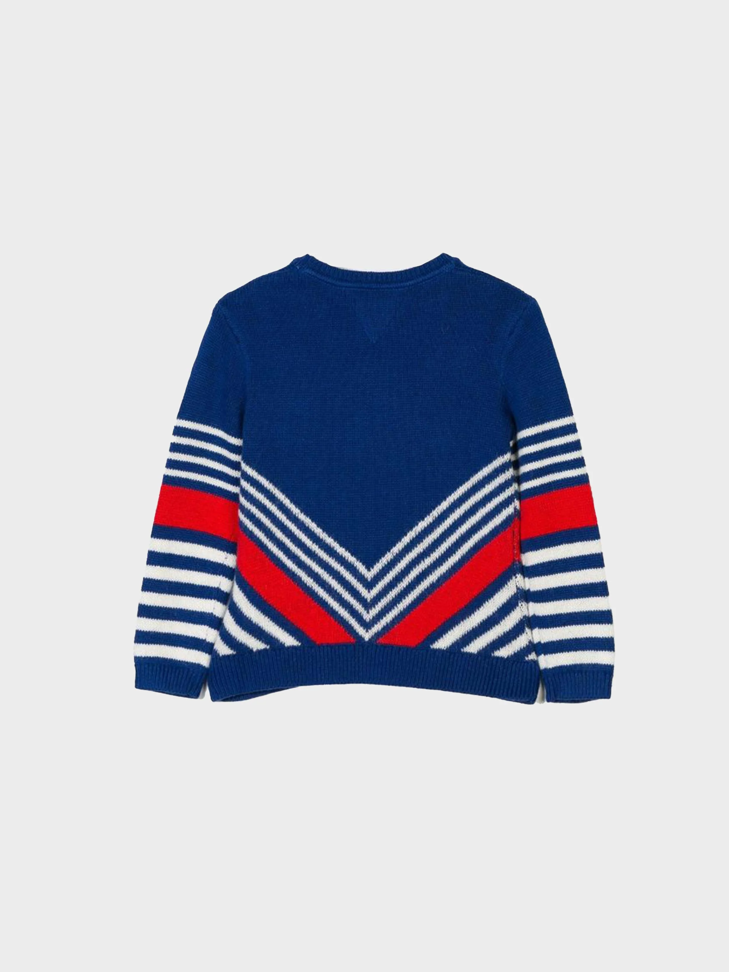 Tommy Hilfiger  - Girls' Bold Fluffy Chevron Sweater - Image 3