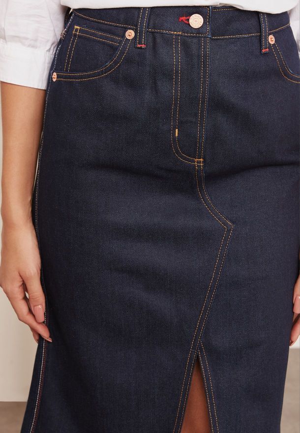 Tommy Hilfiger - Women's Front Split Denim Skirt - Image 4
