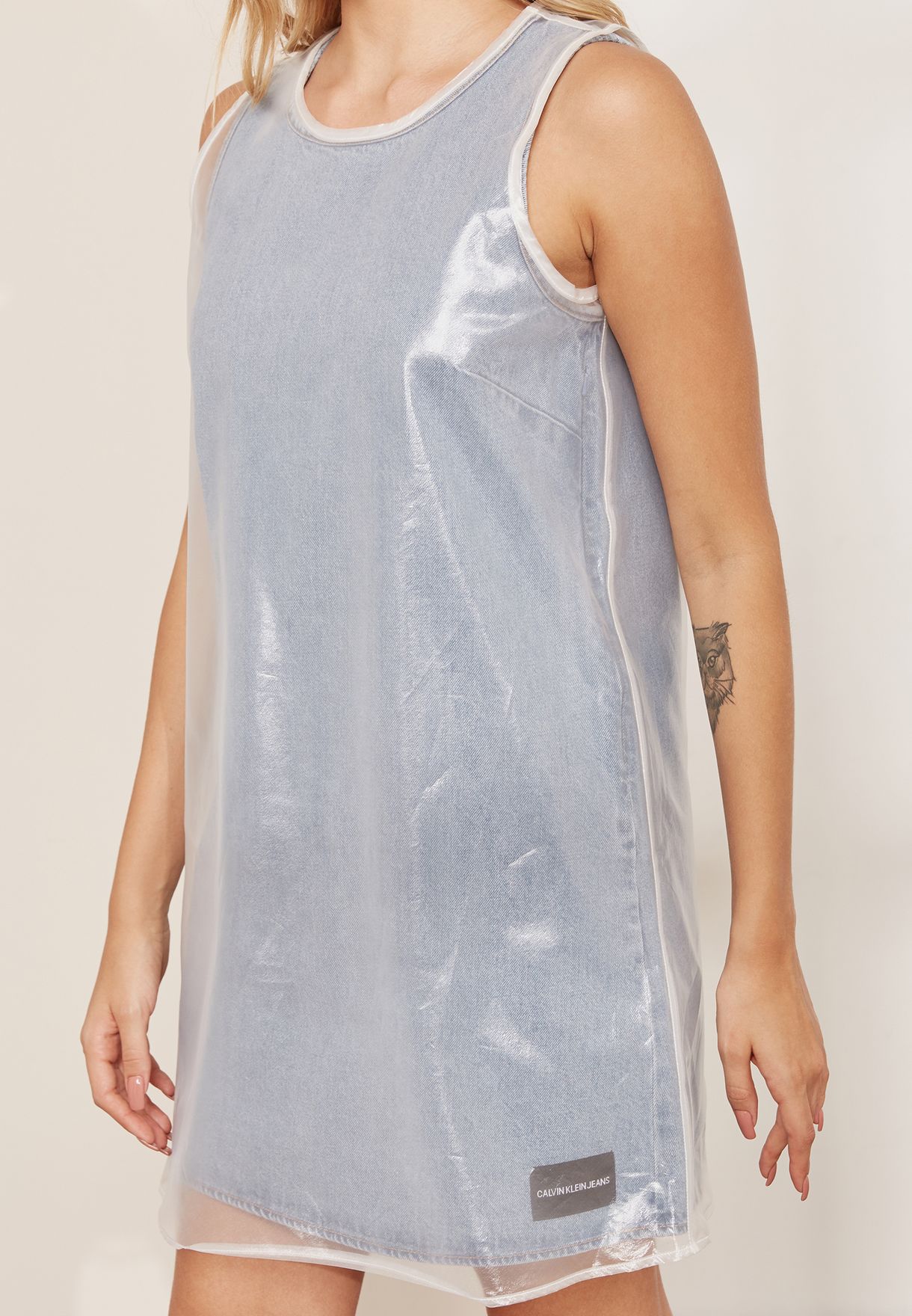 Calvin Klein Jeans - Denim Double Layer Dress - Image 8