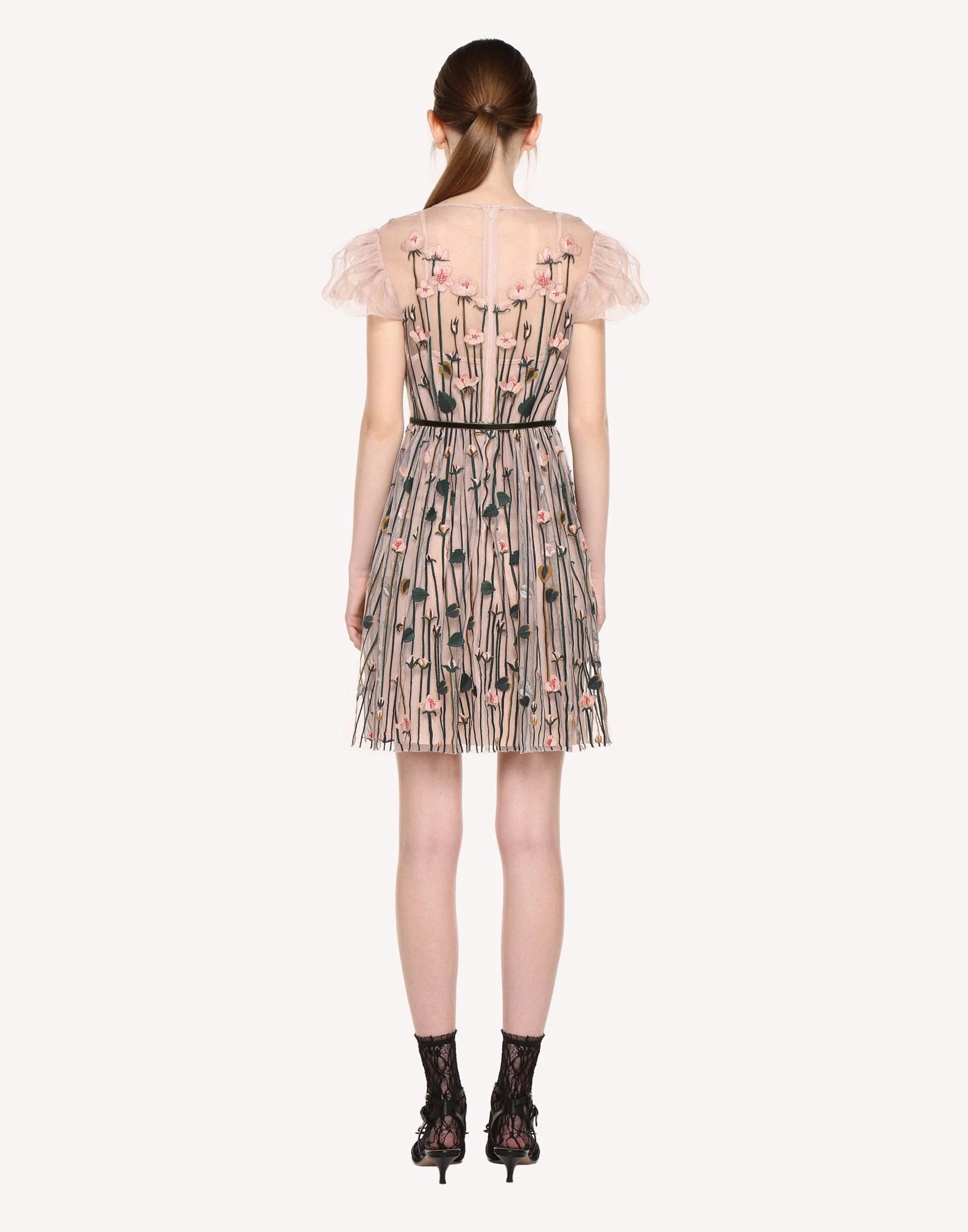 Red Valentino - Garden Of Metamorphosis Embroidered Tulle Dress - Image 3